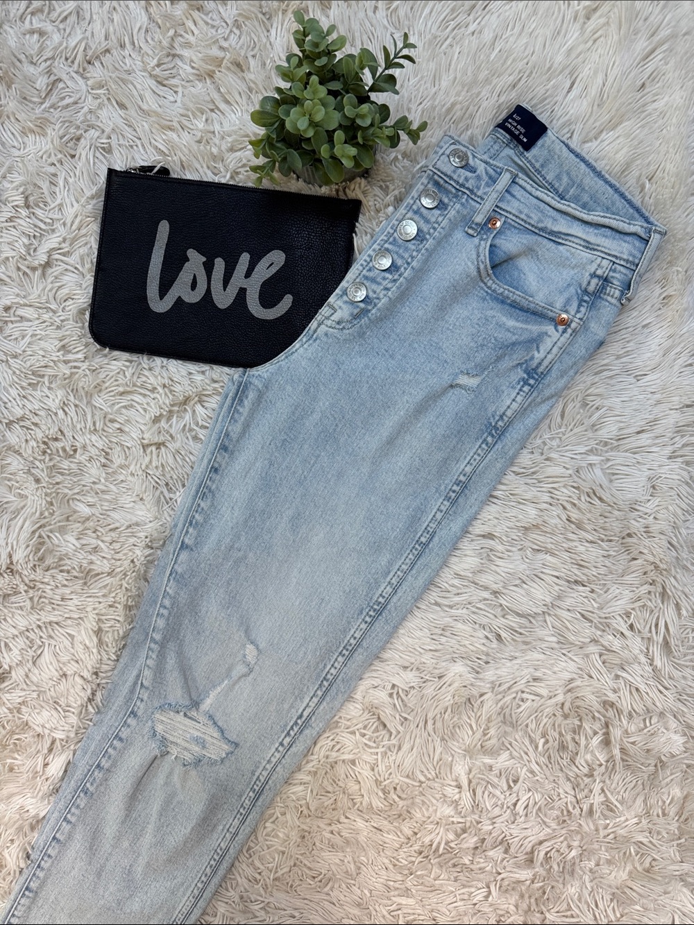 Gap High-Rise Vintage Slim Jeans 💗 Light Blue - Picture 2 of 12